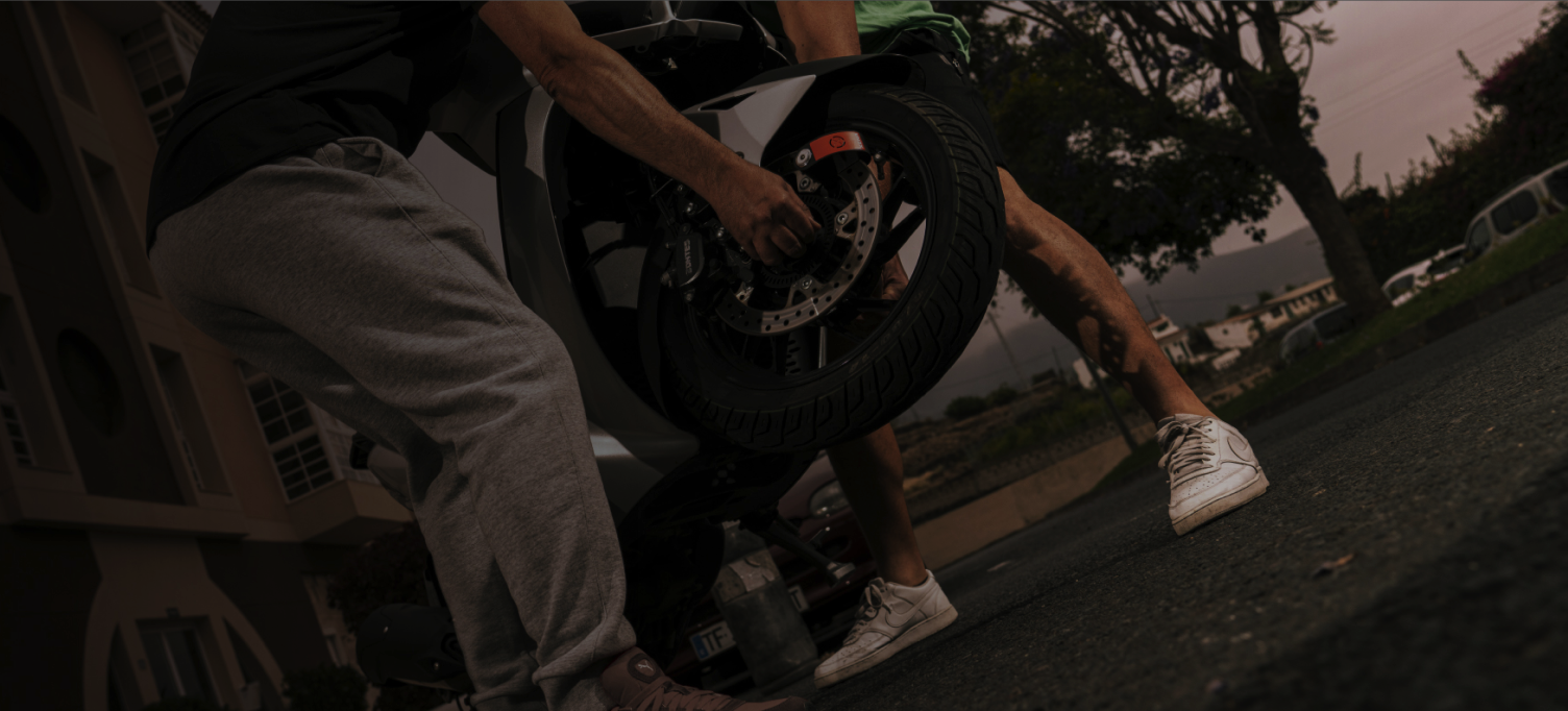 Unauthorized movement of a parked motorcycle
